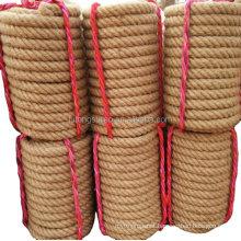 20mm natural Jute rope, 3 strands twisted jute cords